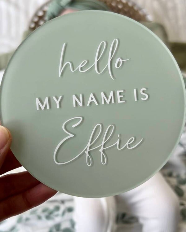 Fancy 12cm name plaque