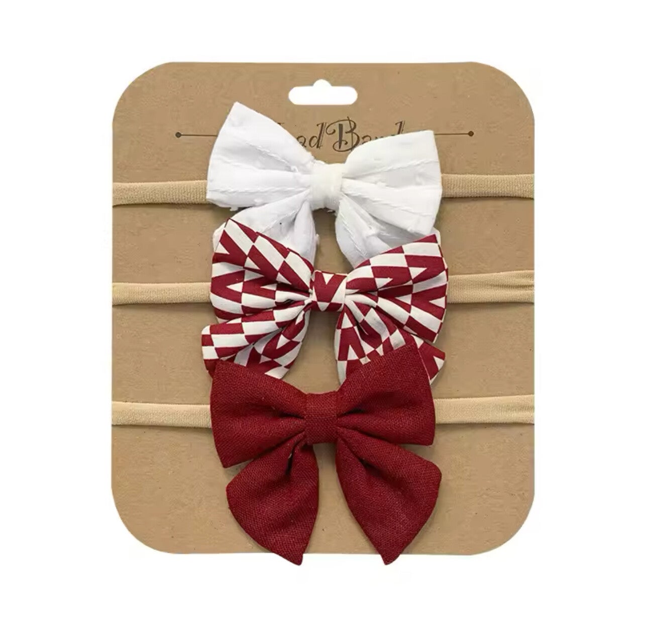 Set of 3 red bow set