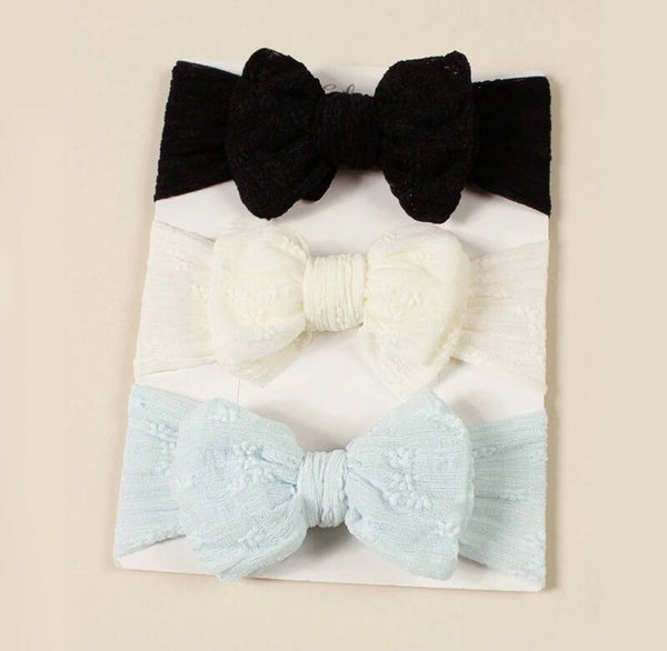 Sky blue Lacey headband set