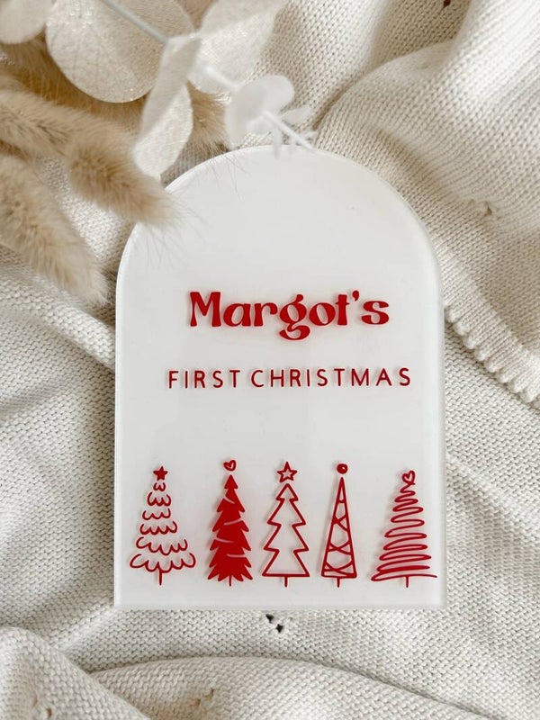 Red on white first Christmas