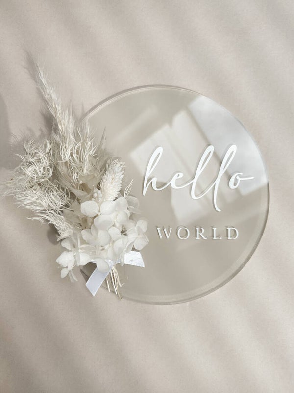 Hydrangea announcement disk