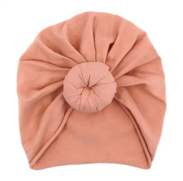 Peach doughnut turban
