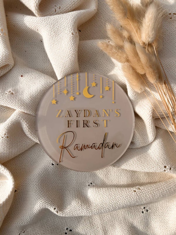 Double sided star round Eid/ Ramadan disk