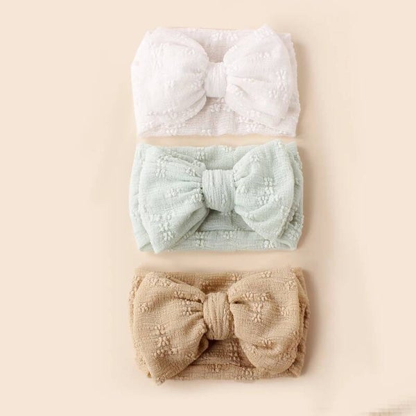 Neutral mint Lacey headband set