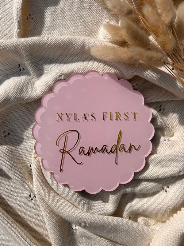 Double sided Scallop Eid/Ramadan acrylic