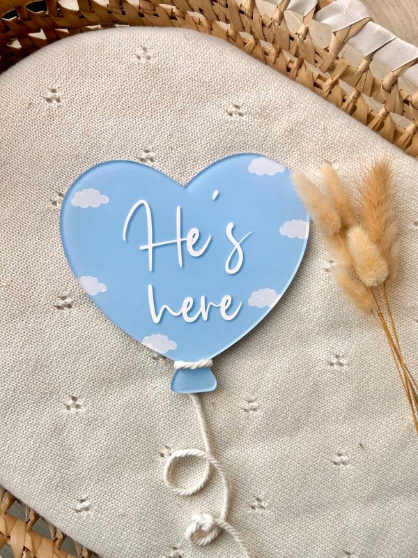 Acrylic cloud heart balloon