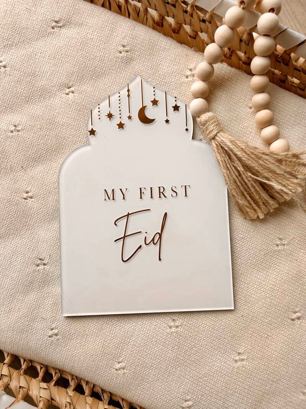 Double sided pointed mosque moon andstars