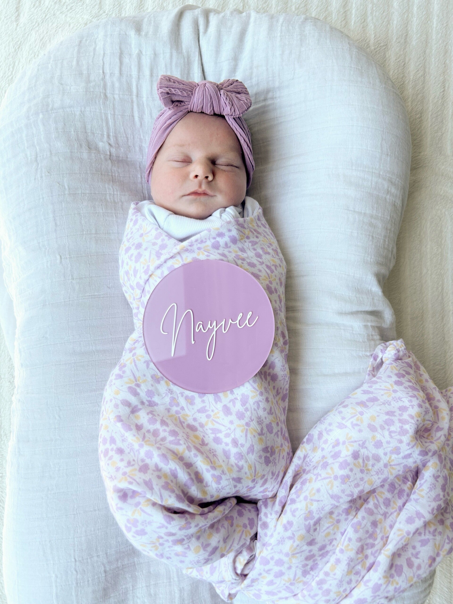 Acrylic round name sign