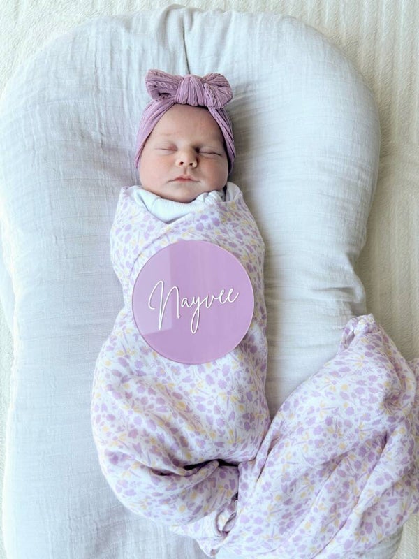 Acrylic round name sign