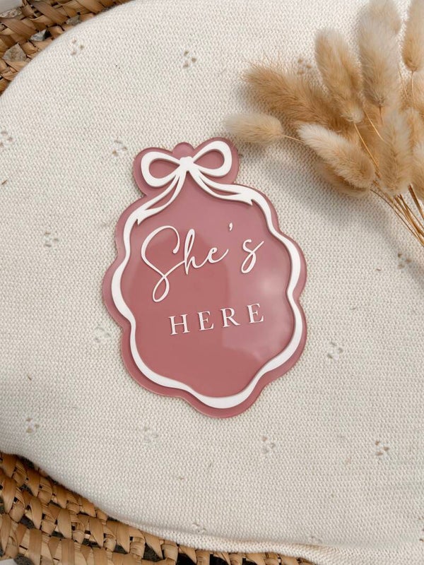 Acrylic bow plaque