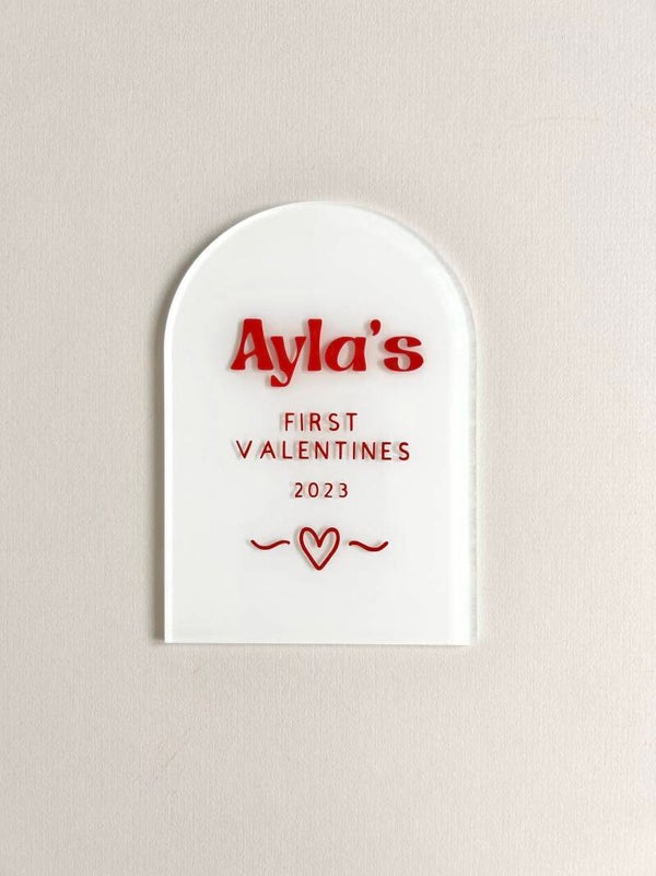 Arch first valentine plaque