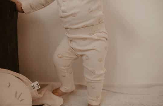 Shell ribbed tights