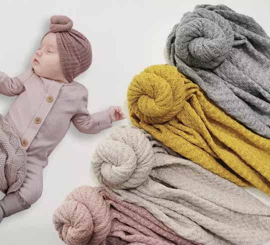 Waffle knit turban