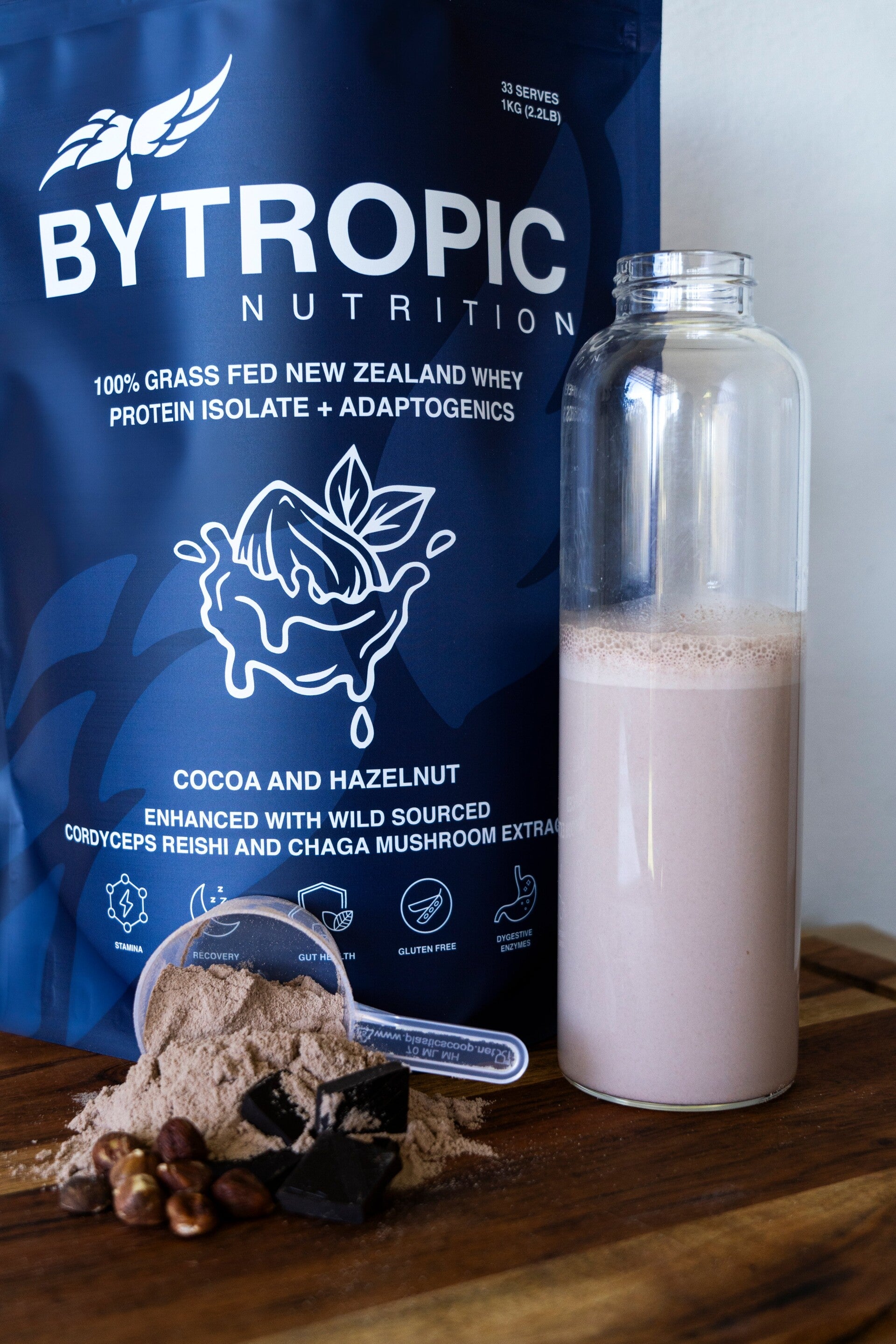 NZ GRASS FED WPI + ADAPTOGENICS - COCOA HAZELNUT