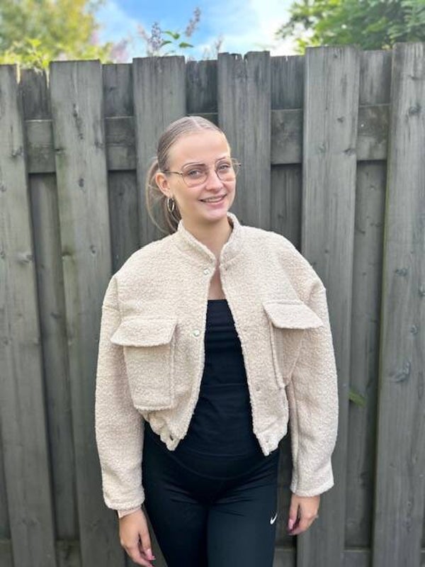 Teddie bomber jasje creme