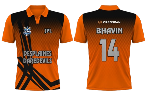 Orange Cricket Jersey