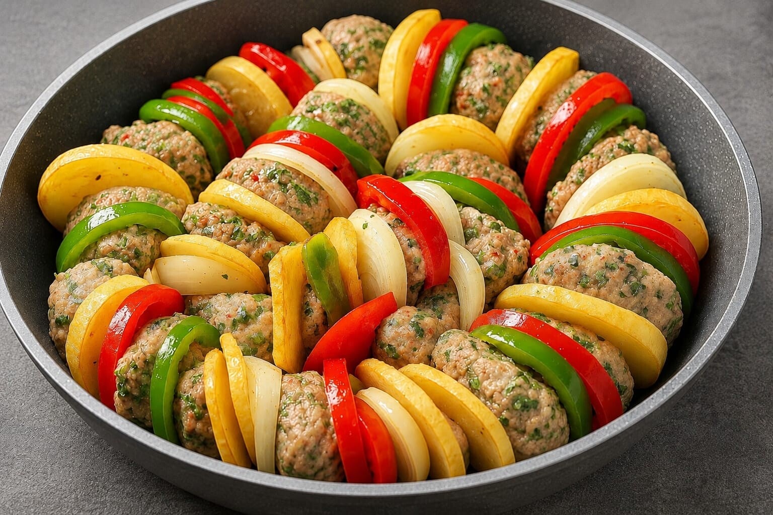 Lebanese Kafta bil Sanieh (Baked Kafta)