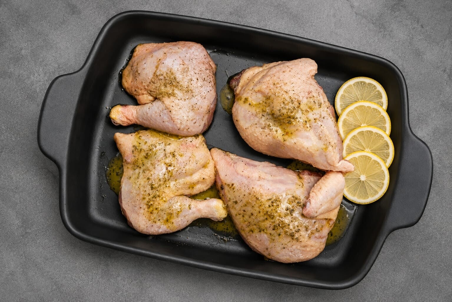 Lebanese Lemon Garlic Roasted Chicken