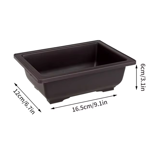 Plast Bonsai Potte i Svart - 16,5cm x 12cm x 6cm