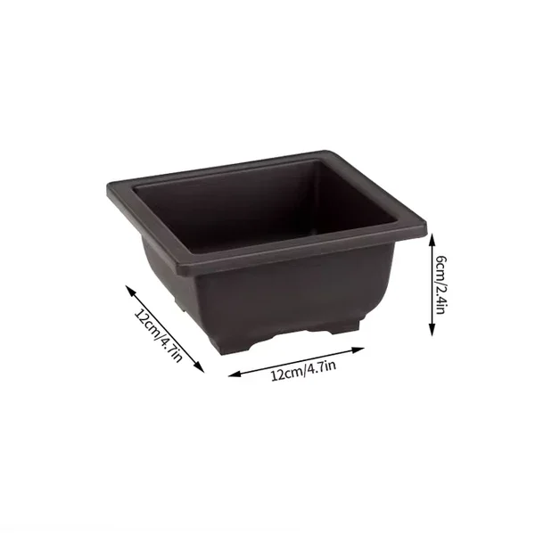 Plast Bonsai Potte i Svart - 12cm x 12cm x 6cm