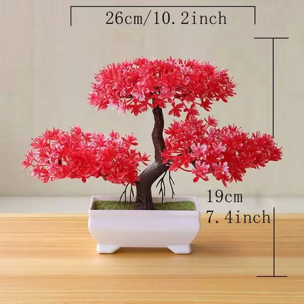 Kunstig Bonsai Tre - Rød