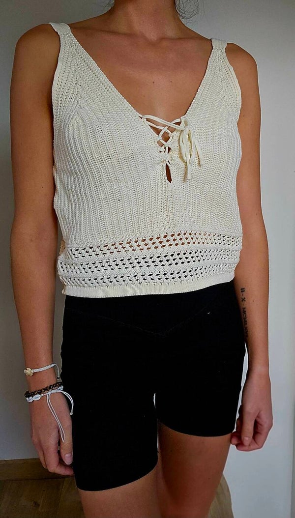 Haut maille à bretelles larges