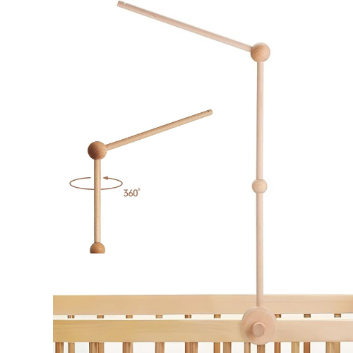 boeffies woeffies babymobiel houder hout. muziekmobiel houder voor de box of ledikant. draaibaar