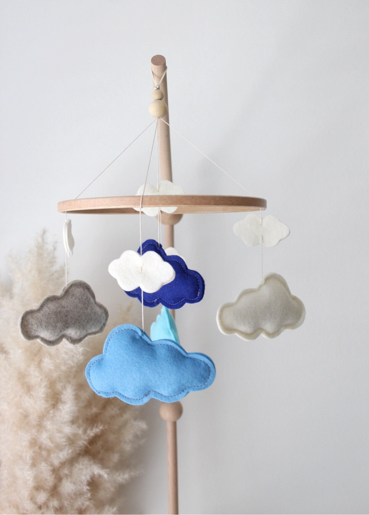 Handgemaakte Babymobiel | In de wolken | Blauw