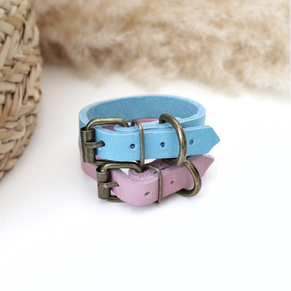 Meegroei Puppy Halsband | Hoogwaardig Vetleer | Klassiek