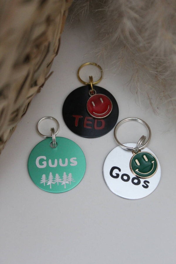 Naamtag |  Naam + bedeltje | Diverse kleuren