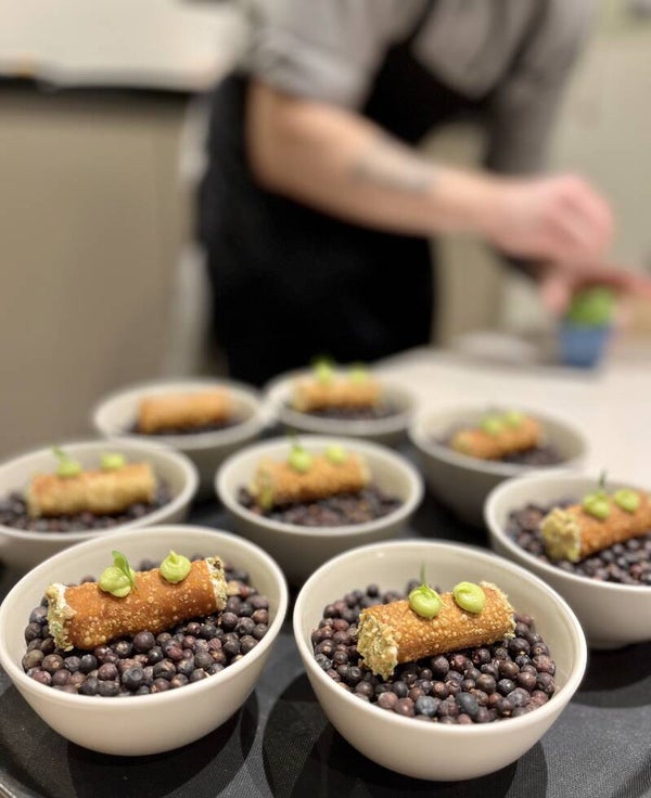 Cannelloni van Noordzeekrab - doperwt