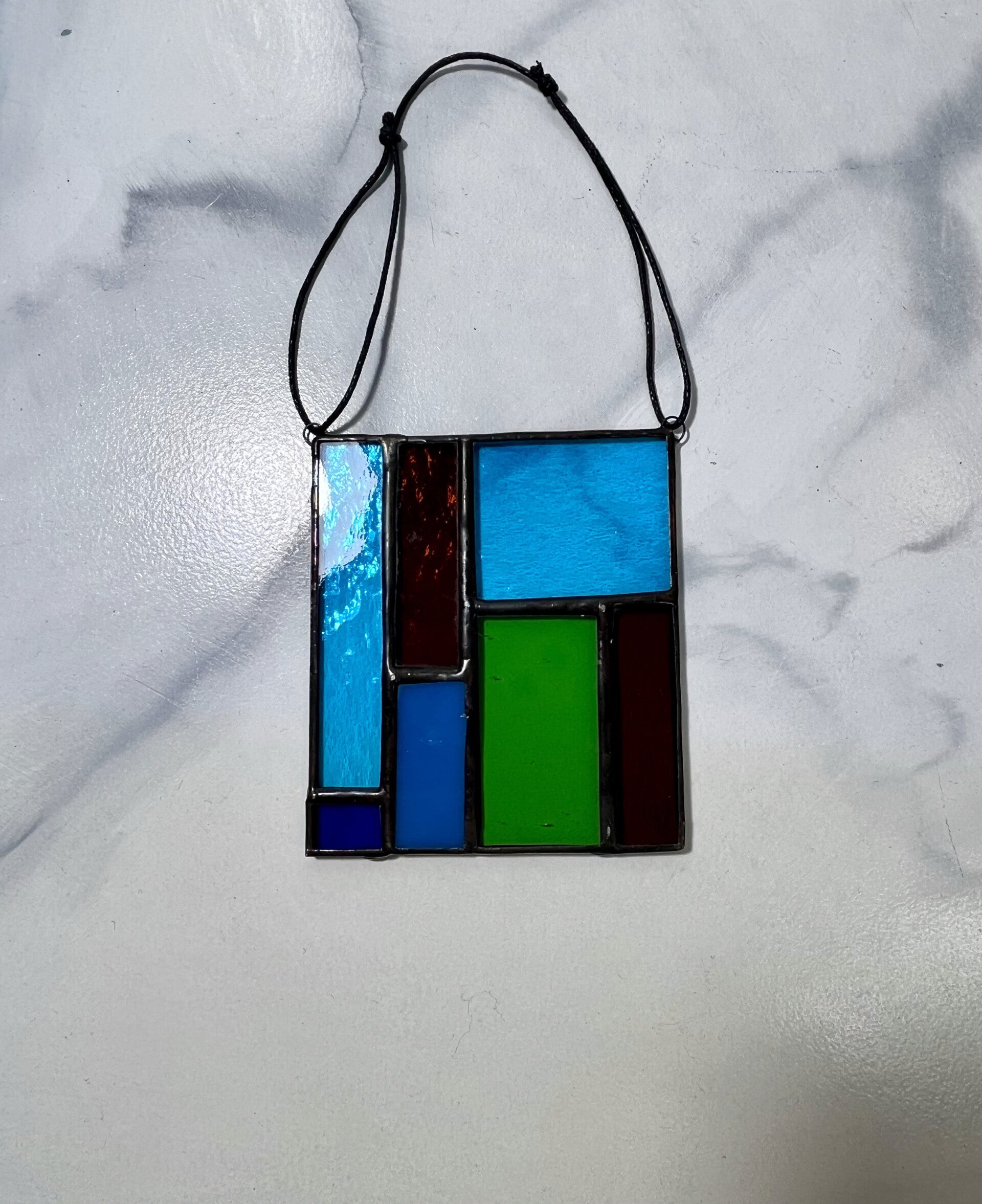 Geometrisch glas-in-loodraam
