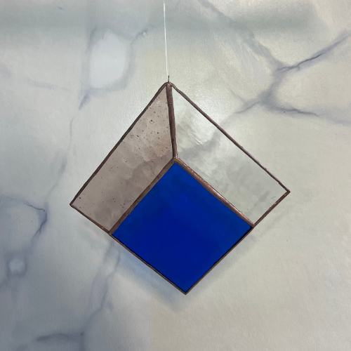 Geometrisch glas-in-loodraam