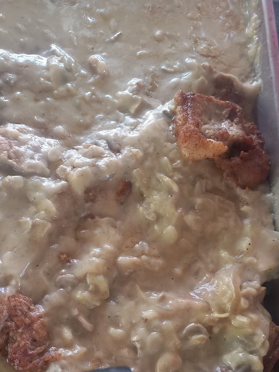 Schnitzepfanne 500g Champignon Zwiebelsosse