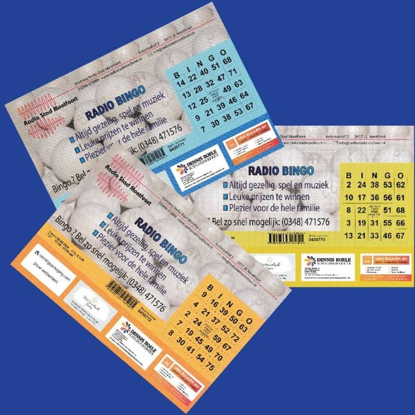 Bingokaarten ontvangen per e-mail