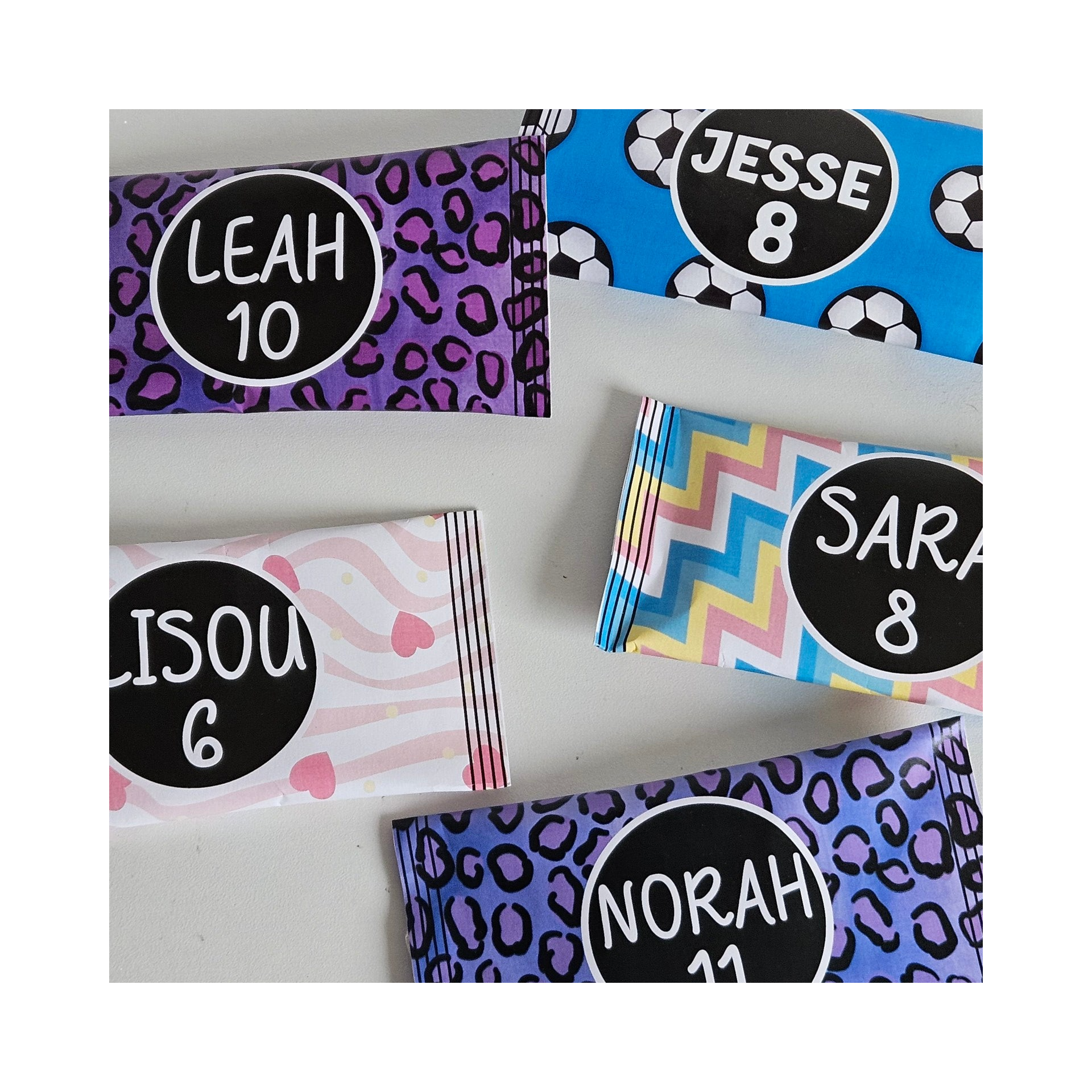 M&M traktatie zakje/wikkel - diverse designs (zelf in elkaar zetten)