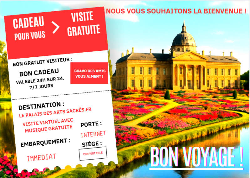 invitation gratuite au palais des arts sacres