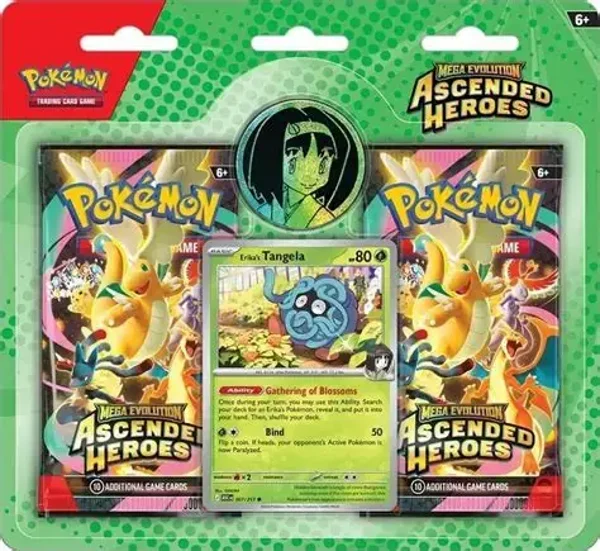 Pokemon Ascended Heroes 2 Pack Blister Random Art