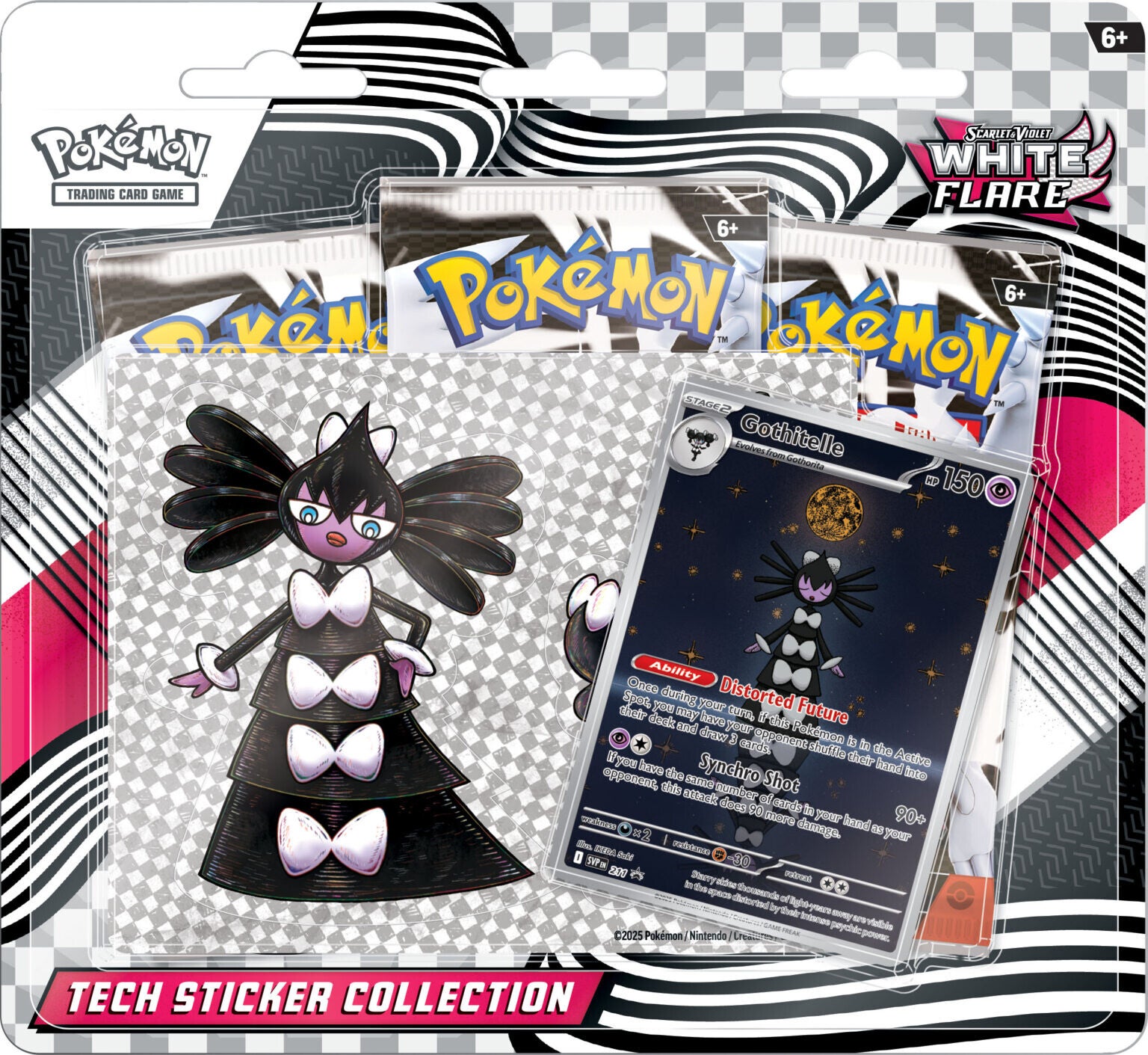 Pokemon Tech Sticker White Flare