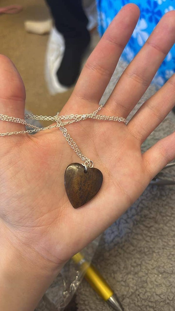 Wooden heart necklace