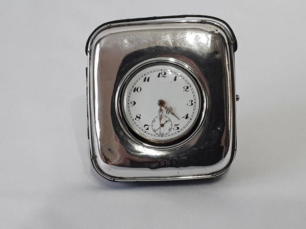 Edwardian silver pocket watch stand & solid silver pocket watch~working.