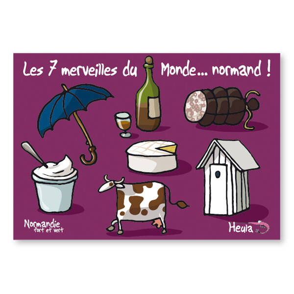 Carte postale 7 merveilles du Monde - H245