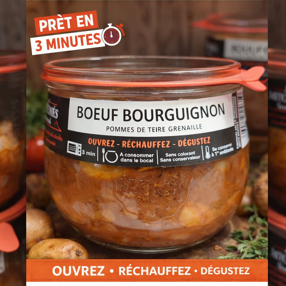 BŒUF BOURGUIGNON POMMES DE TERRE GRENAILLE