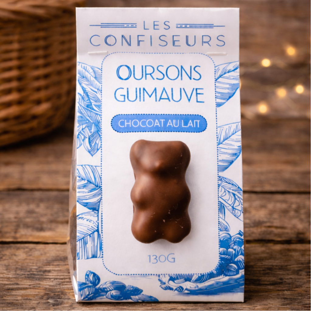 Sachet d'oursons guimauve chocolat au lait