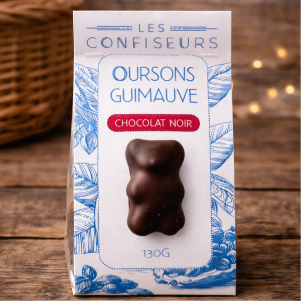 Sachet d'oursons guimauve chocolat noir