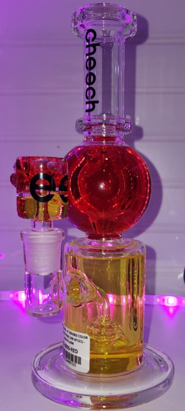 CHEECH 9" BONG DOUBLE COLOR WITH PERC