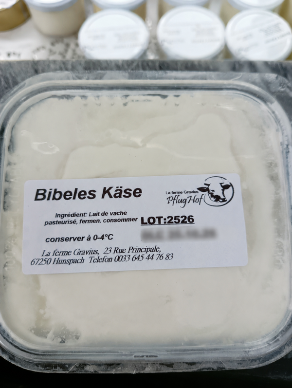 Bibeleskäse frais - Frischer Bibeleskäse - Świeży ser „Bibeleskäse”