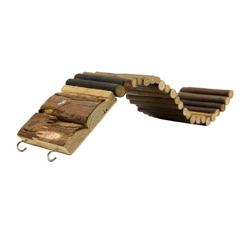 Echelle en bois, 18 barreaux, 27x7x1cm