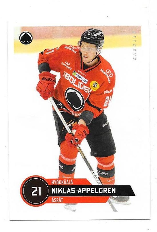 2021-22 Finnish Cardset #354 Niklas Appelgren Ässät