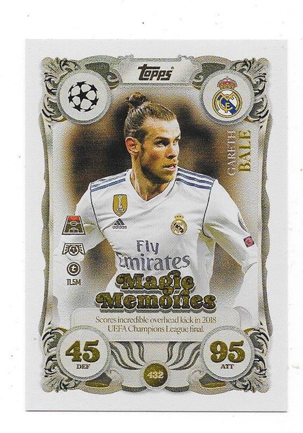 2025-26 Topps Match Attax Football CHL Magic Memories #432 Gareth Bale , Real Madrid